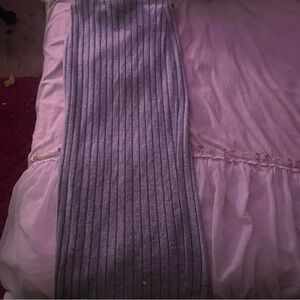 Stylish Gray Ribbed Skirt